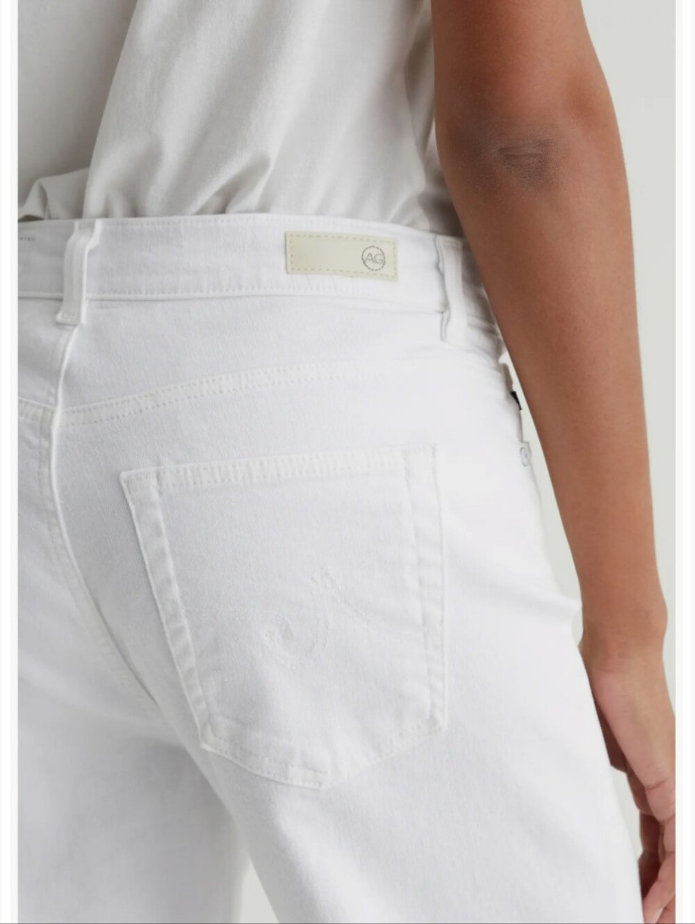 AG Brinley Mid-rise Straight Leg Jeans Gallery White Women's Size 27 - Picture 10 of 13